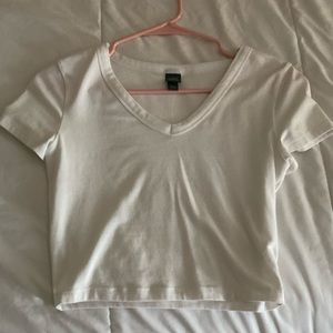 Size Small white crop top from target V neck